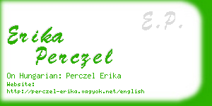 erika perczel business card